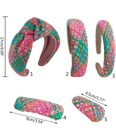 xbiez Pink Tone Headband for Woman Delicate Weaving Design Hair Clip Anti-Slip Headbands Sweet Girls Makeup Yoga Supplies T5 - Buy Online on GoSupps.com