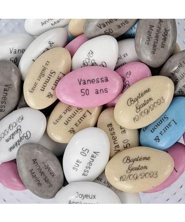 Personalized chocolate sugared almonds with your text 400 g - cheap - approximately 150 sugared almonds 71% cocoa - Handmade - Buy Online on GoSupps.com