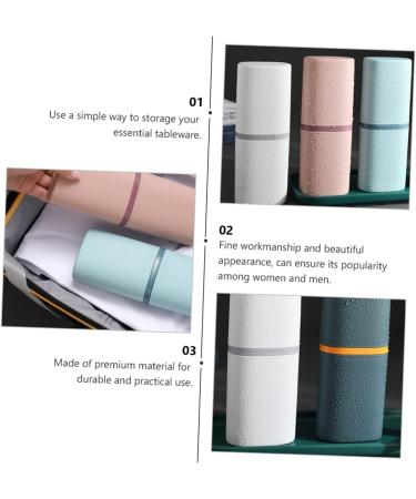 Beavorty 2 Portable Raccoon Toothbrush Case | Blue Toothbrush Container for Easy Storage | Compact 19.8x7.2cm Travel Solution - Buy Online on GoSupps.com