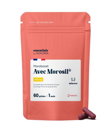 Morosil 400 mg with Guarana - Support for Metabolism and Weight Control 60 Vegetable Capsules 1 Month Cure Made in France Essentials by Novoma