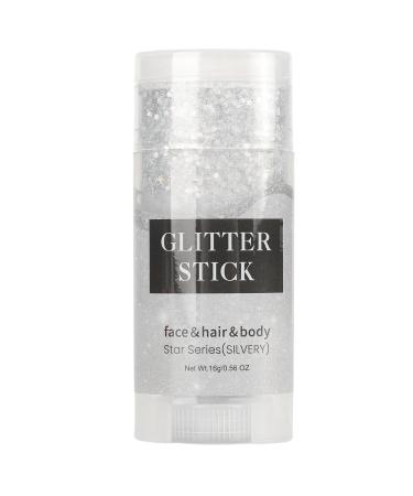 Buy Silver Glitter Stick Gel - Versatile Long Lasting Body Glitter for Parties | Easy to Clean - International Shipping Available - Buy Online on GoSupps.com