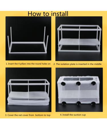 2 Pcs Nylon Mesh Aquarium Fish Fry Hatchery Isolation Box with Board - Buy Online on GoSupps.com