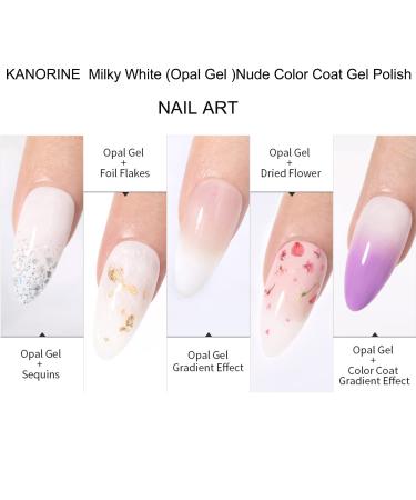 Neutral Gel Nail Polish 15ml - Milky White Jelly Gel Translucent Soak Off UV LED Nail Art | 0.5Oz D1-MILKY WHITE - Buy Online on GoSupps.com