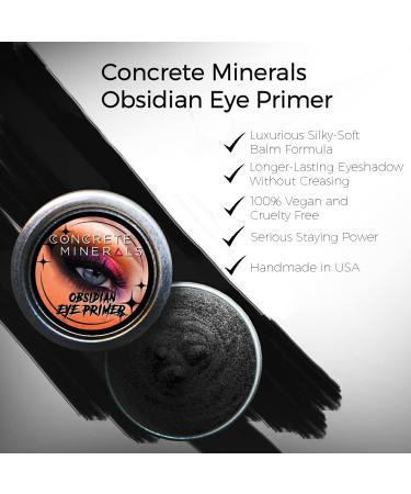 Concrete Minerals Eye Primer - Luxurious Vegan Balm Long-Lasting No Creasing Handmade in USA 10g Obsidian Color - Buy Online on GoSupps.com