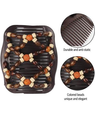 Dadabig 7 PCS Beaded Hair Combs Set - Stretchy Double Hair Combs Clips for Women and Girls - DIY Hair Styling Tool in 7 Lovely Styles - Buy Online on GoSupps.com