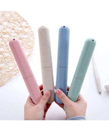 Jinwori 5-Piece Portable Toothbrush Set | Travel Toothbrush with Ventilation & Cover for Home & Travel - Buy Online on GoSupps.com