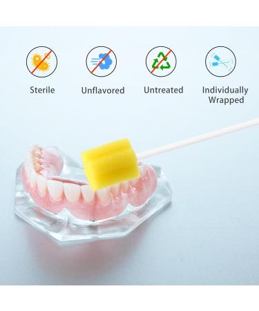 Buy Sterile Oral Sponges - 100 pcs Yellow Dental Swabs for Perfect Oral Hygiene | Mouth Care Foam & Cotton Swabs - Buy Online on GoSupps.com