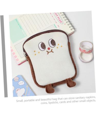 Lurrose Aunt's Towel Storage Bag | Plush Purse for Feminine Hygiene Products | Period Bag with Zipper Closure | Cute and Convenient Storage Solution 15.4X12.2CM - Buy Online on GoSupps.com