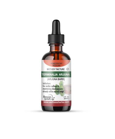 Heavenly Herbals Inc. Terminalia ARJUNA Q (Arjuna Bark) Homeopathic Mother Tincture - Supports Heart Health. - 2 Fl oz - WellnessHerbs Ships from New York USA.