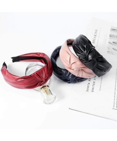 Buy Bohend Women's Fashionable Leather Knotted Headbands - Stylish Turban Hair Accessories (4 Pack) for Daily Use - Buy Online on GoSupps.com