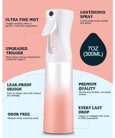 Creamify 300ml Ultra Fine Continuous Spray Bottle - Pink Gradient | Hairdresser & Plant Care Accessories - Buy Online on GoSupps.com