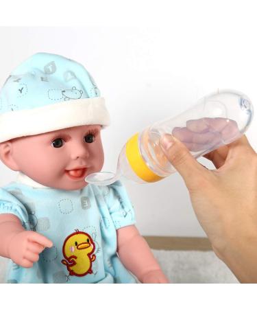 Baby Feeding Spoon - Silicone Squeeze Spoon for Rice Cereal Fruits & Purees | Portable 90ml Feeder for Infants & Toddlers (Yellow) - Buy Online on GoSupps.com