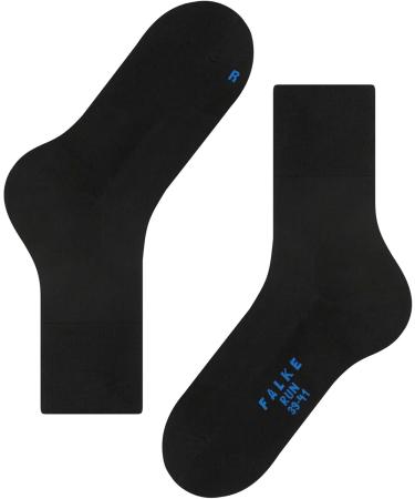 FALKE Unisex Run U SO Cotton Socks - Black (3000) - Size 42-43 | High-Quality International Shipping - Buy Online on GoSupps.com
