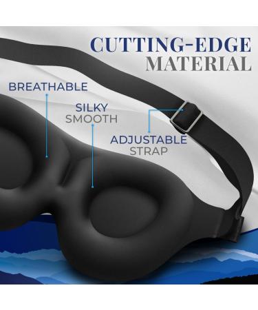 Buy Sleep Mask 2 Pack - Patented Contoured Eye Masks for 100% Blackout Zero Pressure Comfort - Ideal for Men & Women - S2 Black - Buy Online on GoSupps.com