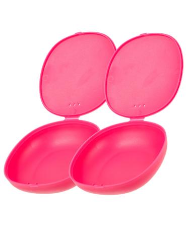 Subsofan silicone shell 2 pieces Storage box container carrier bag menstrual storage holder menstrual cup packaging case women reusable pink 1 piece (1 Pack)