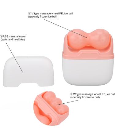 2 in 1 Pink Facial Roller - Cold Massage Roller for Eye Puffiness Relief Anti-Aging Skincare & Pore Reduction - Buy Online on GoSupps.com