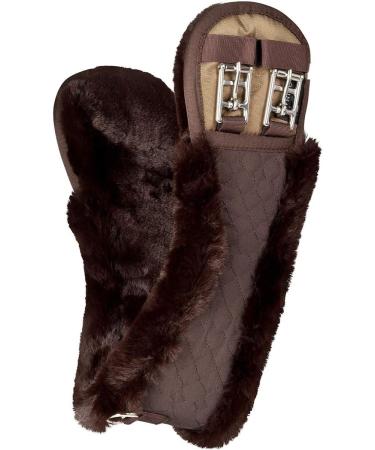 Equinate Anatomical Moon Belt - Synthetic Lambskin Dressage Belt (50-80 cm) - Brown & Black Options - Buy Online on GoSupps.com