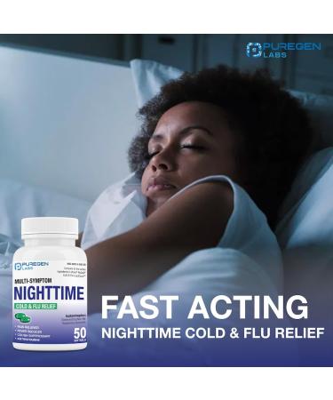 Puregen Labs Daytime and Nighttime Combo Pack Cold and Flu Relief Medicine | Powerful Multi-Symptom Daytime and Nighttime Relief for Headache Fever Sore Throat Cough Congestion and Aches - Buy Online on GoSupps.com