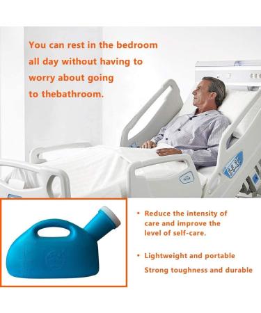 Buy Splash-Proof Urinal Bottle for Men - 2000ml | Perfect for Hospitals Camping and Travel - Blue - Buy Online on GoSupps.com