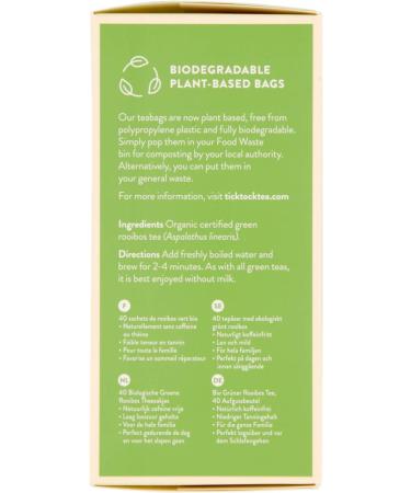  Tick Tock Tick Tock Pack of 4 Organic Rooibos Green Tea Bags - Buy Online on GoSupps.com