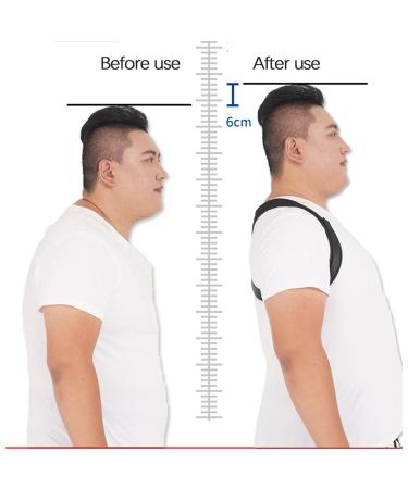 70-140kg Plus Size Back Brace Posture Corrector For Men Women Dual Compression Elastic Back Support Belt Pain Relief For Neck Back Shoulders Lumbar Support Belt gift 3XL Black - Buy Online on GoSupps.com