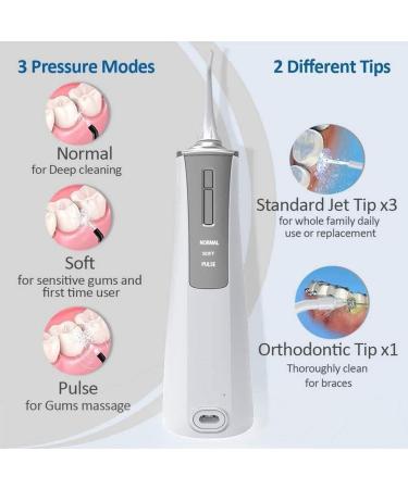 GeRRiT Cordless Water Dental Flosser | Portable Oral Irrigator for Teeth & Braces | Rechargeable & IPX7 Waterproof - Perfect for Home & Travel - Buy Online on GoSupps.com