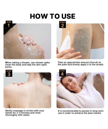 Underarm Detox Scrub with Charcoal & Peppermint - Deep Cleansing Exfoliating Body Scrub for Long-Lasting Freshness & Odor Relief - International Shipping Available - Buy Online on GoSupps.com