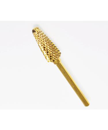KM-Nails professional milling cutter bit carbide gold wide pointed cone