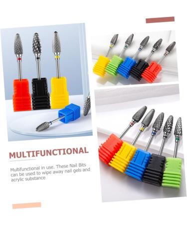 HONMEET Nail Polisher Specialty Tools Russian Manicure Drill Bits Nail Drill Tips Drill Bits Heads Cuticle Sanding Brocas Para Drill Nails Manicure Salon Supplies Kit Tungsten Steel Alloy 7x1.3cm As Shown 1 - Buy Online on GoSupps.com