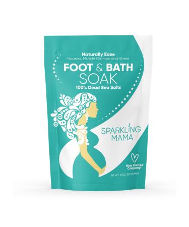 Sparkling Mama: All Natural Pure Dead Sea Salt Pregnancy Foot Soak & Bath Salts | Dr. Approved  Mom Created. (Calming Magnesium)  1lb