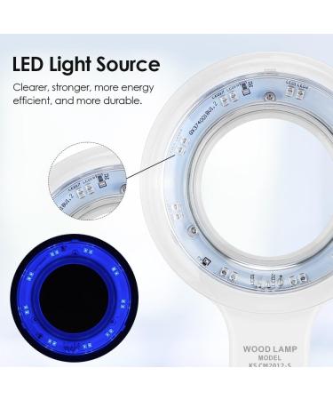 Portable Professional Woods Lamp Skin Analyzer Facial Magnifying Tool for Esthetician/Skin Testing/Pets Urine Detector Household Skin Diagnostic Lamp Visual Lens Magnification: 3 Tim - Buy Online on GoSupps.com