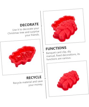 PRETYZOOM 2 Pcs Baking Mold Christmas Cookie Shape Christmas Resin Moulds Xmas Silicone Xmas Embossing Silicone Christmas Chocolate Molds Sandwich Xmas Molds Candle Silica Gel Fudge 18.2X11.5X3CM As Shown - Buy Online on GoSupps.com