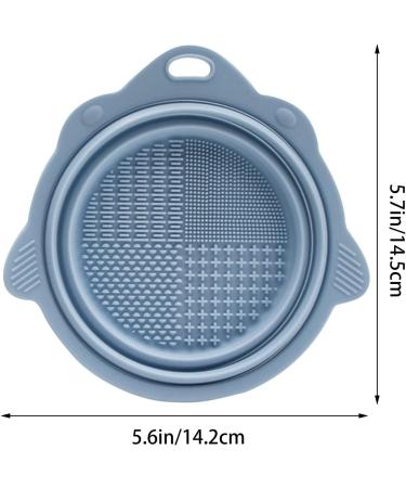 Makeup Brush Cleaning Mat Foldable Silicone Cleaning Bowl Brush Cleaning Pad Easy Clean Girl Makeup Brush Cleaner Washing Tools Head Meter (A One Size) One Size A - Buy Online on GoSupps.com