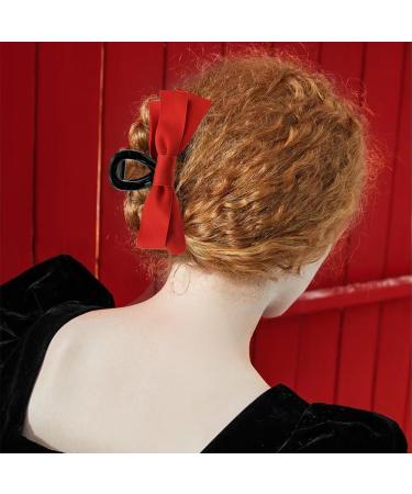 Set of 4 Big Bow Hair Claw Clips for Thick Hair - Non Slip Hair Bows for Women and Girls - Buy Online on GoSupps.com