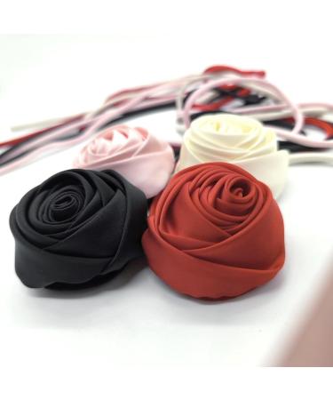 OralGos Stylish Rose Necklace - Chic Ribbon & Elegant Long Cord Necklace for Any Occasion - Buy Online on GoSupps.com