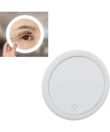 10x Magnification LED Lighted Makeup Mirror Brightness Adjustable Triple Suction Cup Portable Travel Size ABS and Glass Material - Buy Online on GoSupps.com