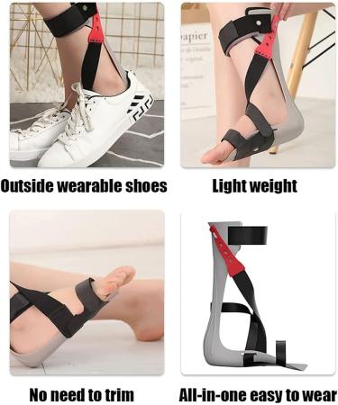 Foot Drop Orthosis AFO Support - Night Splint for Plantar Fasciitis & Achilles Tendon Inflammation - Right Foot Lifters - Buy Online on GoSupps.com
