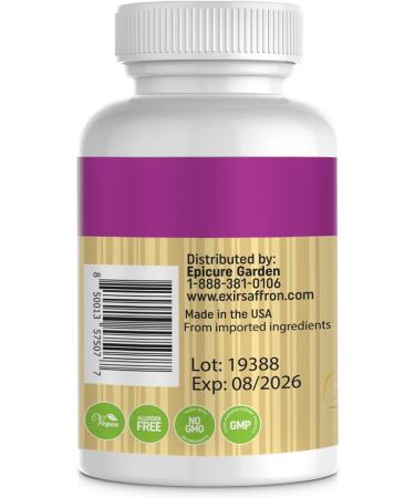 EXIR Saffron Supplement | Supports Focus Healthy Eating Habits Mood Metabolism (120 Tablets) - Buy Online on GoSupps.com