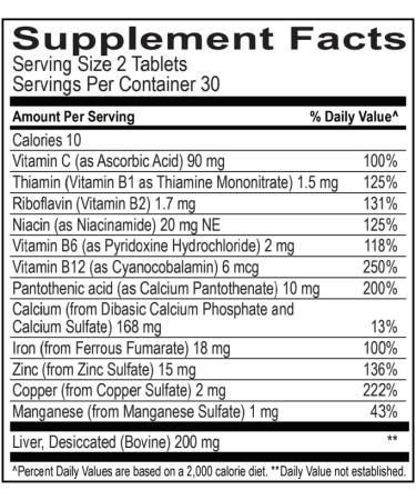 Globulo Rojo Iron Supplement - High Potency Iron & B Vitamins 60 Tablets - 1 Count - Buy Online on GoSupps.com