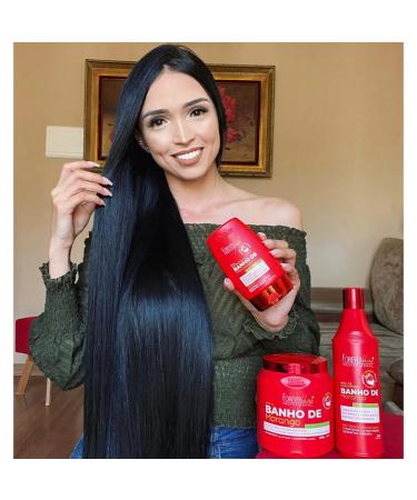 Forever Liss Banho de Verniz (Morango) Leave In 140g - Premium Strawberry Hair Treatment for Smooth & Shiny Hair - Buy Now - Buy Online on GoSupps.com