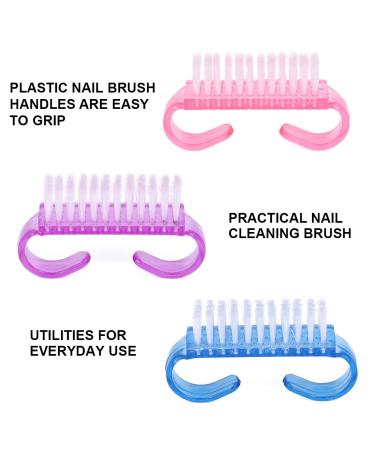 3 Piece Nail Cleaning Brush Set - Professional Nail Tools & Accessories for Dust Removal & Finger Cleaning - Buy Online on GoSupps.com