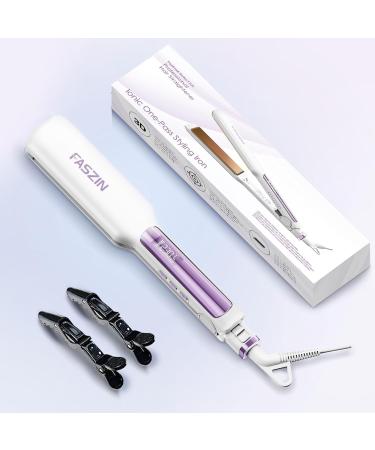 Professional Titanium Hair Smooth Iron 42mm Plates Negative Ion 30s Fast Heating 11 Adjustable Temperatures (130-230 ) - White - Buy Online on GoSupps.com