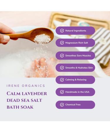 All Natural Bath Salt Soak - Exfoliating Dead Sea & Himalayan Salt Body Scrub for Calm Soothing Detox (Lavender - Buy Online on GoSupps.com