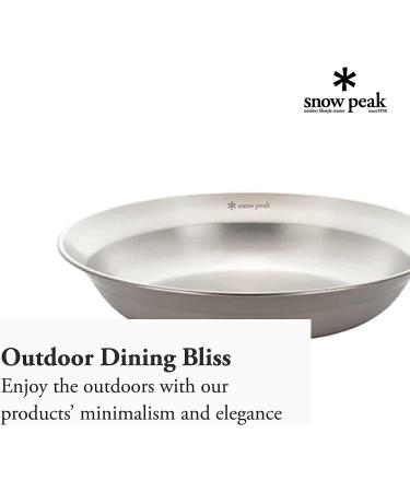 Snow Peak Tableware Dish - Lightweight, Rust Resistant, Durable Bowl - 8.25 x 8.25 x 1.5 in - Buy Online on GoSupps.com