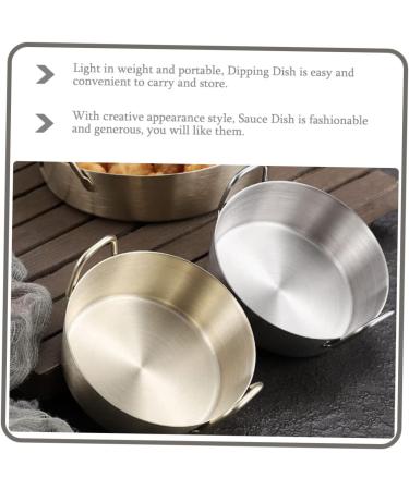 Milisten 3pcs Sauce Dish Round Serving Plate Sauce Container Soy Dipping Bowls Appetizer Dish for Home Household Sauce Serving Dish Appetizer Plate Stainless Steel The Dish Korean re-usable 8X8CMx3pcs Goldenx3pcs - Buy Online on GoSupps.com