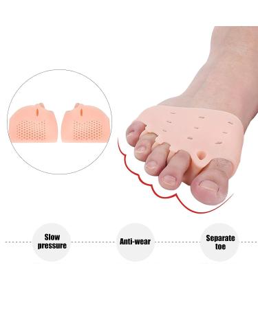 5pcs Full Foot 5 Holes Hallux Valgus Corrector Bunion Splints - High Elasticity SEBS Toe Straightener Pad for Bunion Relief - Leg & Foot Supports (Brighten Skin Tone) - Buy Online on GoSupps.com