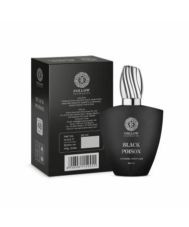 CREAETION KRIVA Follow Fragrances Black Poison | Black Opium Perfume for Men & Women with Lavender Cedarwood & White Amber Notes | Embrace Your Dark Side | 60ml - Buy Online on GoSupps.com