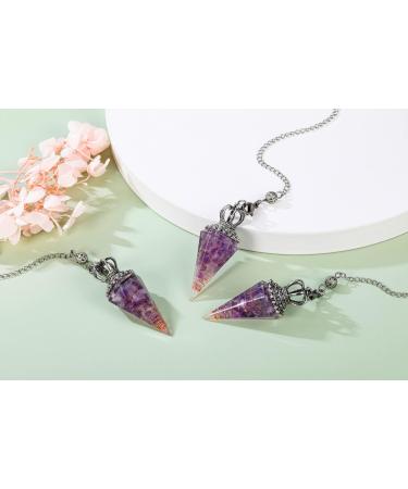 JOVIVI Amethyst Crystal Pendulum for Divination and Healing - Buy Online on GoSupps.com
