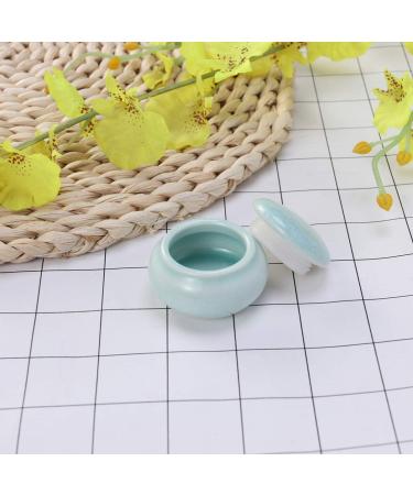 UPKOCH Mini Ceramic Cream Jars for Cosmetics & Toiletries - 4.6X2.7X3.5CM (Blue) - Perfect for Lotion Shampoo & Hand Cream Storage - Buy Online on GoSupps.com