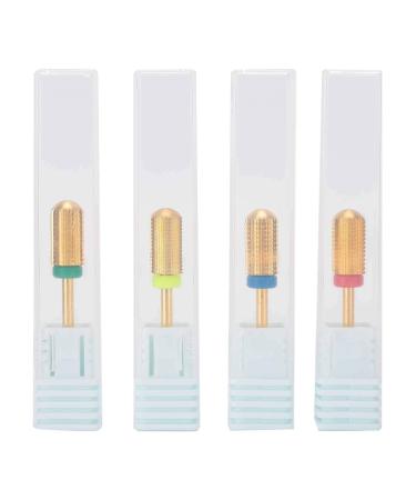 4 Pieces Nail Drill Bits Tungsten Alloy Nail Polish Grinding Heads Nail Polish Accessories for Nail Salon